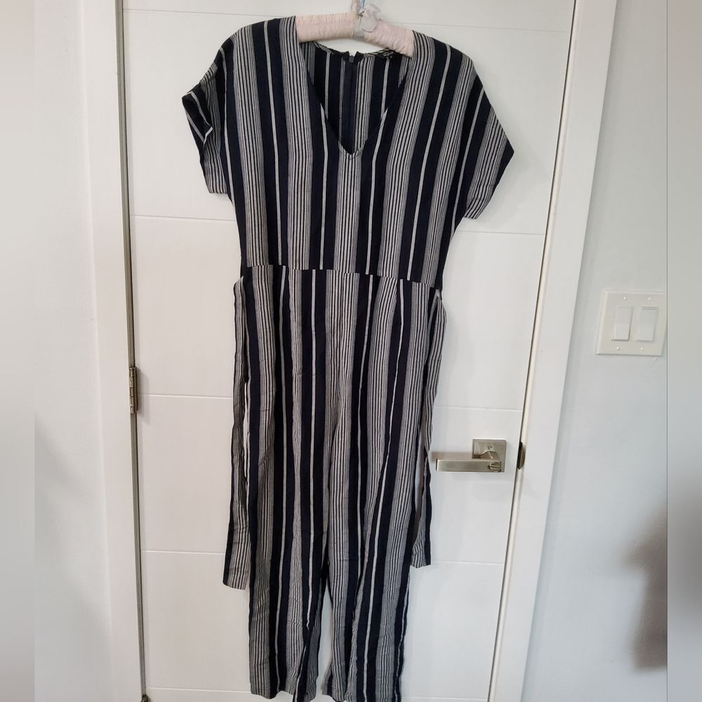 Rails Angela Mediterranean Stripe Belted Jumpsuit Size S - Picture 3 of 12